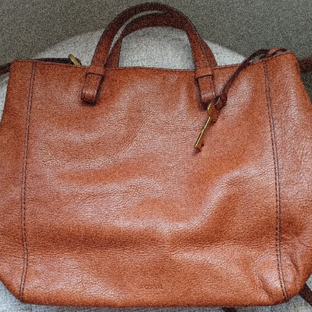 Fossil Women's Tan Leather Tote